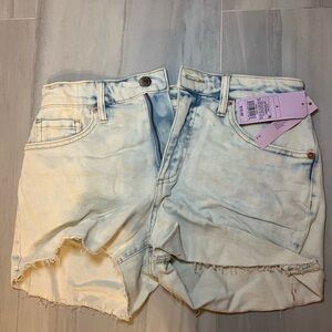 Wild Fable Cream Jean Shorts Distressed Cuffed Hem